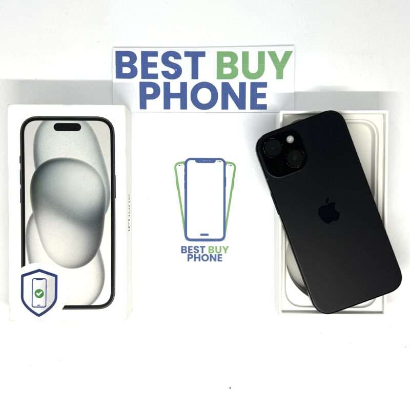 iPhone 15 128GB zwart /krasvrij scherm /92% batt /garantie