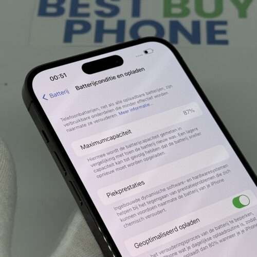 iPhone 14 Pro Max 256GB paars /kras vrij glas /87% batt /garantie