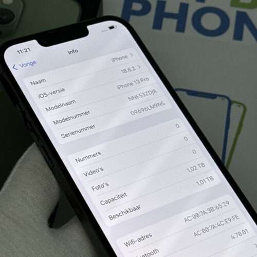 iPhone 13 Pro 1TB groen /krasvrij glas /88% batt /garantie