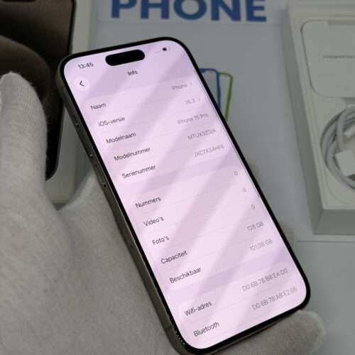 iPhone 15 Pro 128GB naturel /ongebruikt + 12 maanden garantie