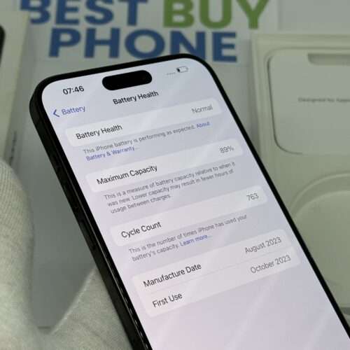 iPhone 15 Pro Max 512GB zwart /kras vrij scherm /89% batt /garantie