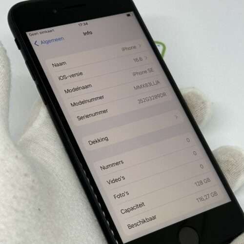 iPhone SE 2022 128GB zwart /zeer net /100% batt /garantie