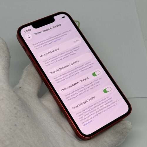 iPhone 13 mini 128GB rood /100% batt /krasvrij /garantie