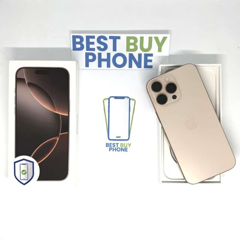 iPhone 16 Pro Max 256GB goud /krasvrij /100% batt /garantie