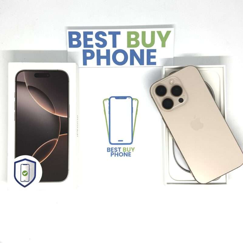 iPhone 16 Pro 128GB goud /krasvrij /92% batt /garantie