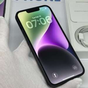 iPhone 14 256GB zwart /94% batt /krasvrij /garantie