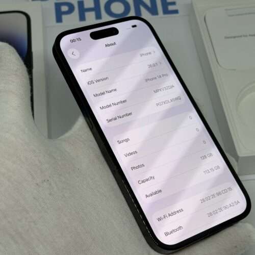 iPhone 14 Pro 128GB zwart /zeer net /85% batt /garantie