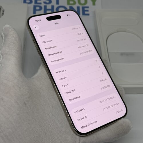 iPhone Air 256GB goud /100% batt /krasvrij /garantie