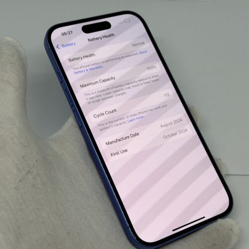 iPhone 16 128GB blauw /zeer net /100% batt /garantie