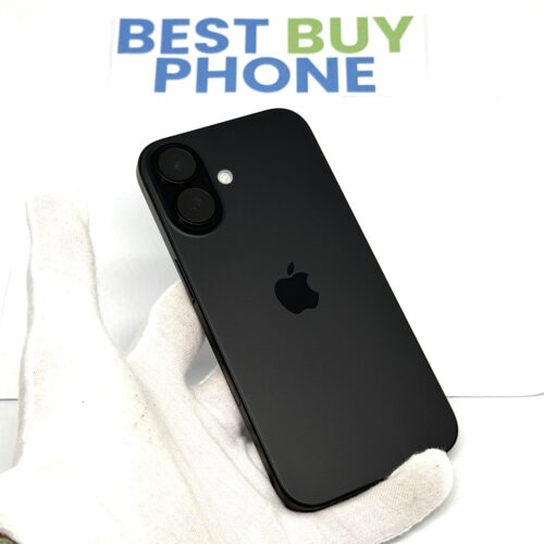 iPhone 16 128GB zwart /krasvrij /100% batt /garantie