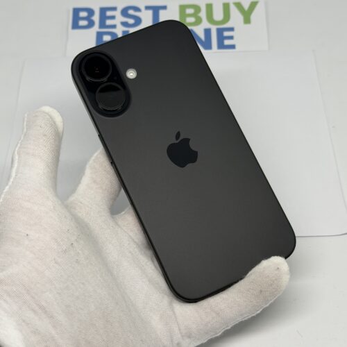 iPhone 16 128GB zwart /krasvrij /100% batt /garantie