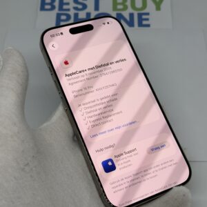 iPhone 16 Pro 1TB naturel /100% batt /krasvrij /Apple care +