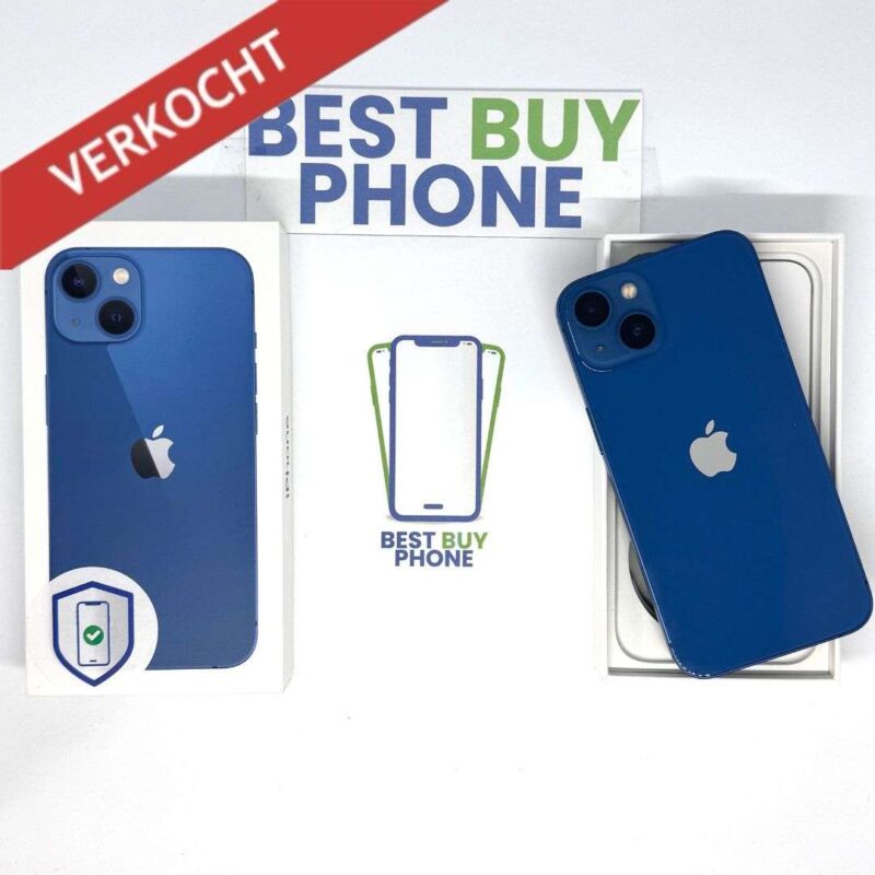 13 blauw verkocht iPhone 13 128GB blauw /krasvrij /100% batt /garantie