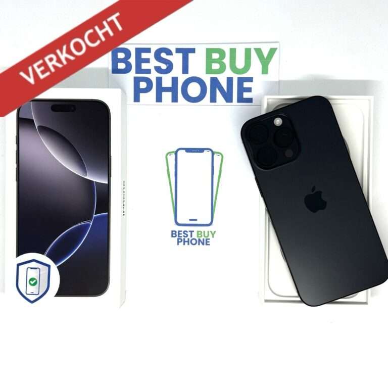 iPhone 16 Pro 128GB zwart /zeer net /100% batt /garantie