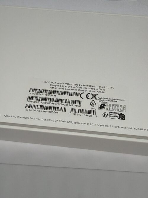 Apple Watch Ultra 2 zwart / zwarte trail Loop /100% batt /garantie
