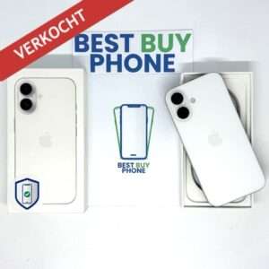 iPhone 16 256GB wit /kras vrij /100% batt /garantie