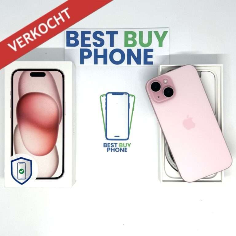 iPhone 15 plus 128GB roze /krasvrij /99% batt /garantie