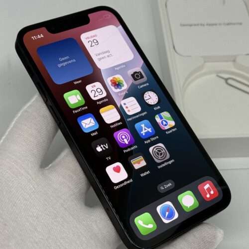 iPhone 13 mini 256GB zwart /kras vrij glas /100% batt /garantie