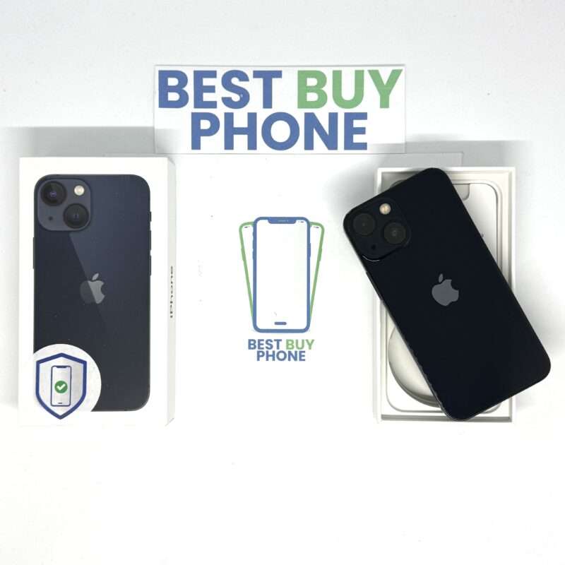 iPhone 13 mini 256GB zwart /kras vrij glas /100% batt /garantie