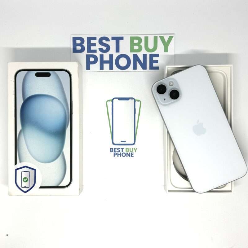 iPhone 15 Plus 128GB blauw /krasvrij /88% batt /garantie