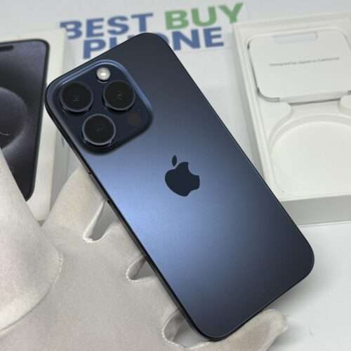 iPhone 15 Pro 128GB blauw /94% batt /kras vrij /AppleCare+