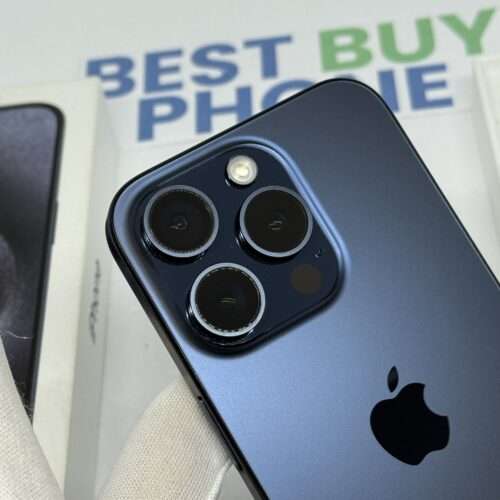 iPhone 15 Pro 128GB blauw /94% batt /kras vrij /AppleCare+