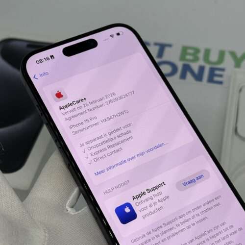iPhone 15 Pro 128GB blauw /94% batt /kras vrij /AppleCare+