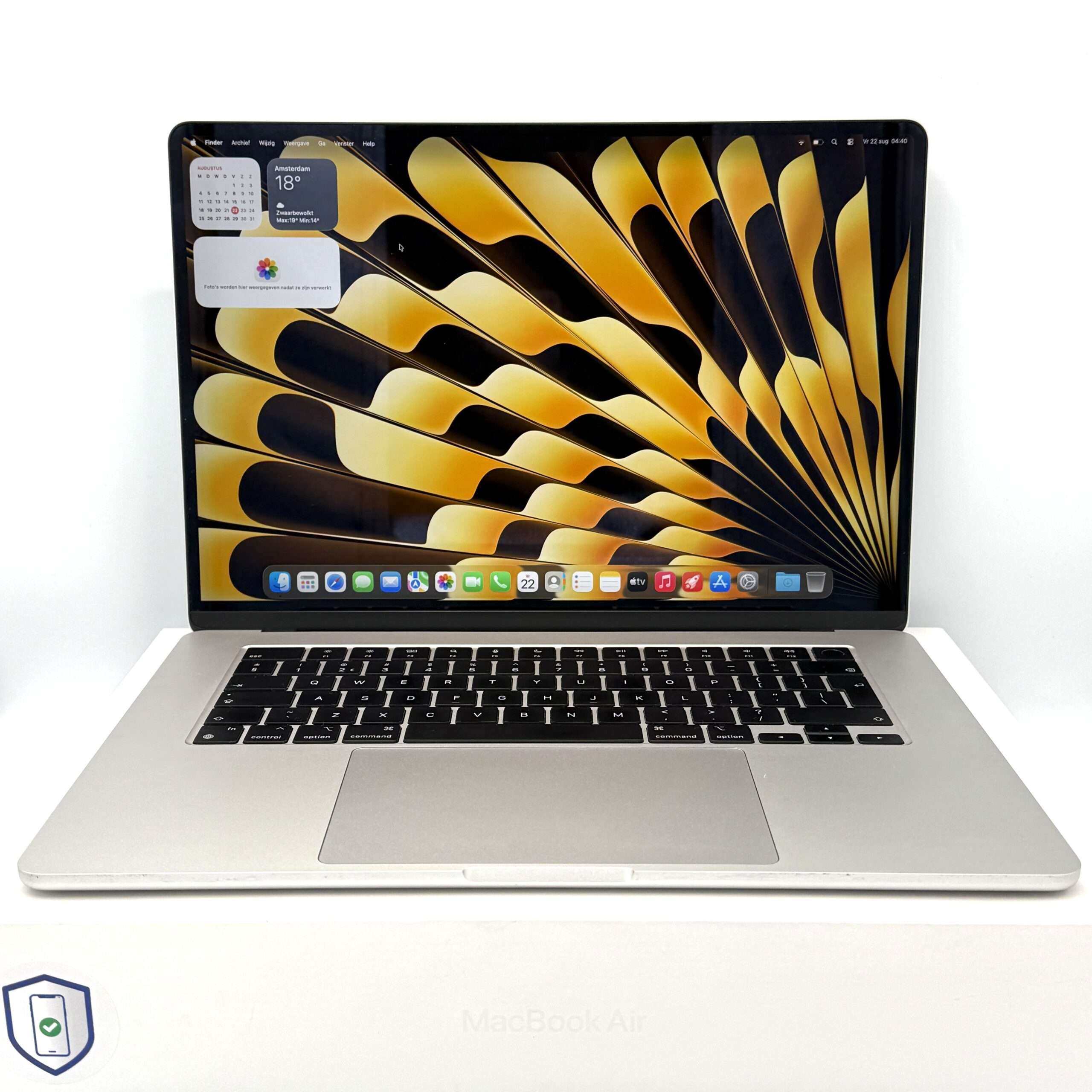 MacBook Air 15 inch M2 256GB zilver /krasvrij /98% batt /garantie