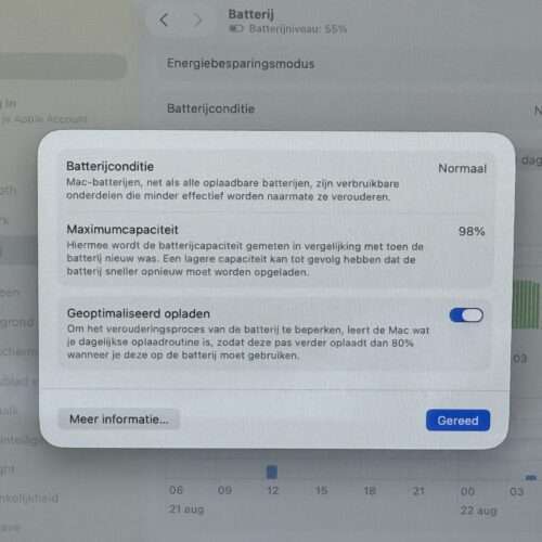 MacBook Air 15 inch M2 256GB zilver /krasvrij /98% batt /garantie
