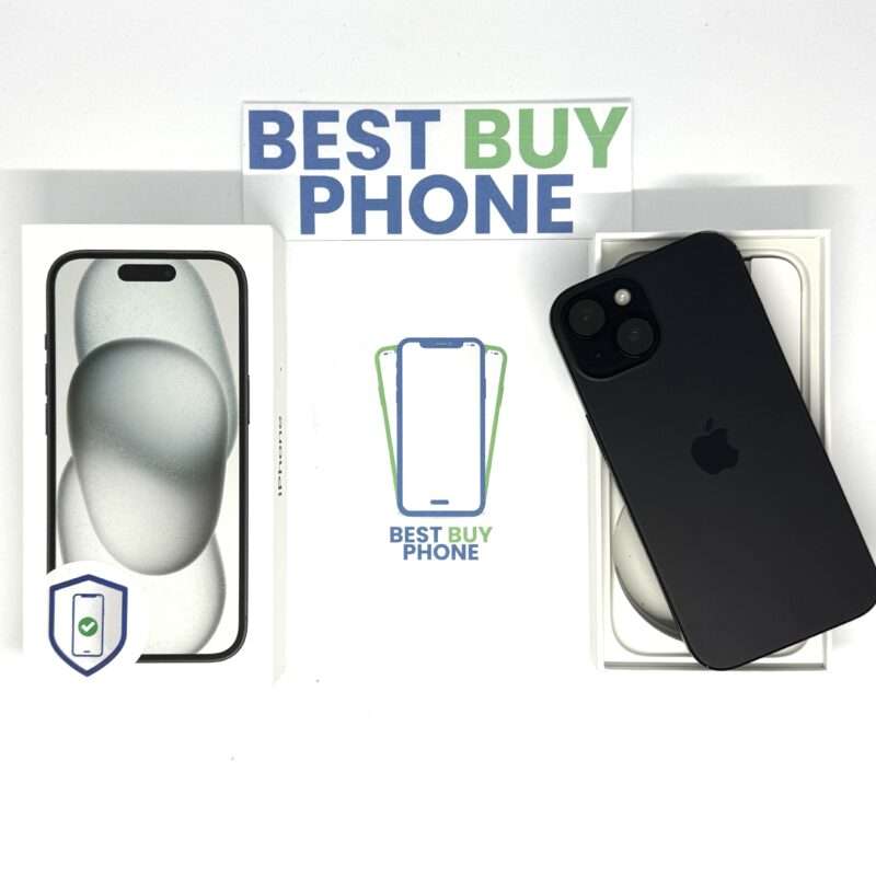 iPhone 15 128GB zwart /88% batt /kras vrij scherm /garantie