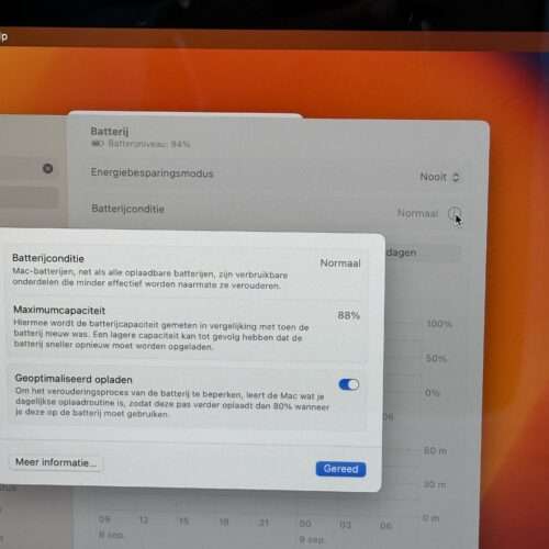 MacBook Air M1 256GB grijs /zeer net /88% batt /garantie