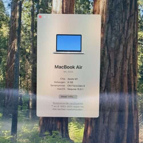MacBook Air M1 512GB zilver /zeer net /97% batt /garantie