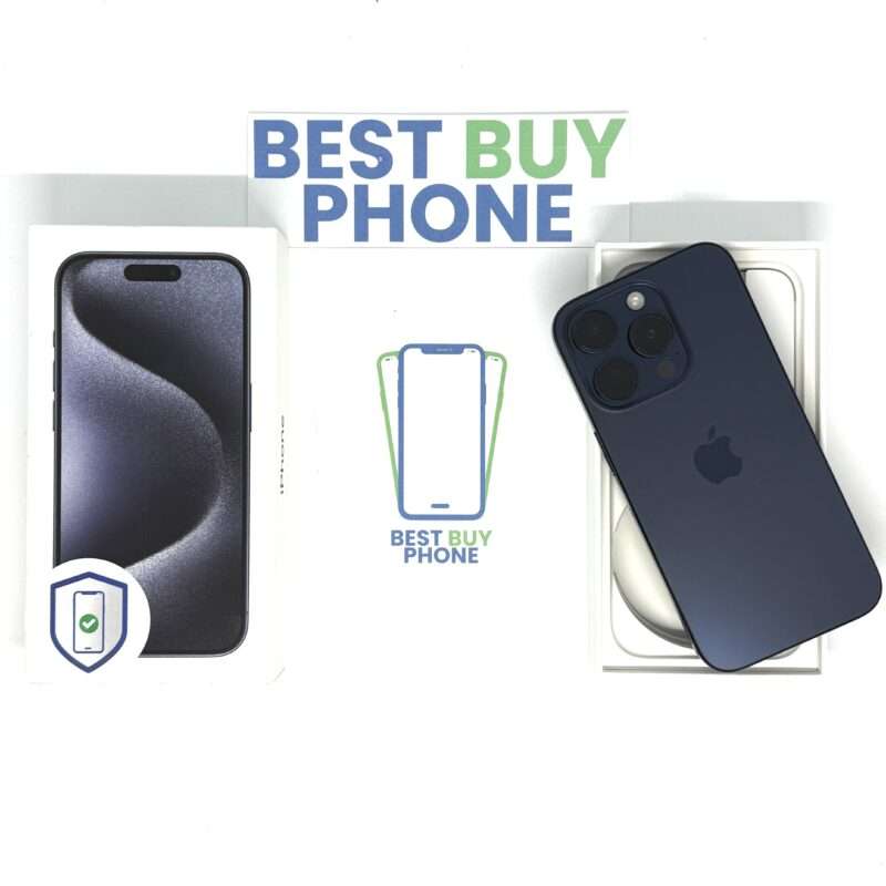 iPhone 15 Pro 256GB blauw /krasvrij glas /89% batt /garantie