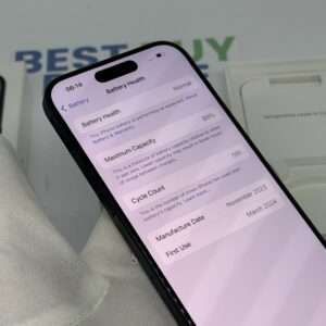 iPhone 15 Pro 256GB blauw /krasvrij glas /89% batt /garantie