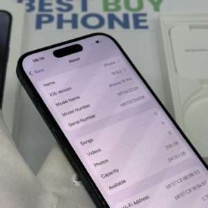 iPhone 15 Pro 256GB blauw /krasvrij glas /89% batt /garantie