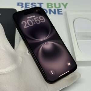 iPhone 16 128GB zwart /kras vrij /100% batt /garantie