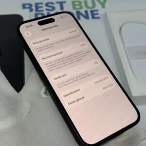 iPhone 16 128GB zwart /kras vrij /100% batt /garantie