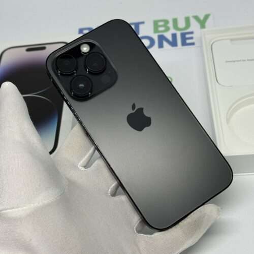iPhone 14 Pro 128GB zwart /krasvrij /93% batt /garantie