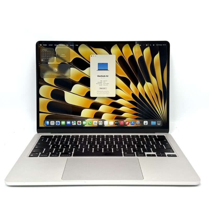 MacBook Air M2 512GB zilver /krasvrij /99% batt /garantie