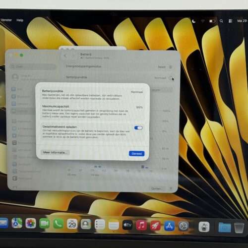 MacBook Air M2 512GB zilver /krasvrij /99% batt /garantie