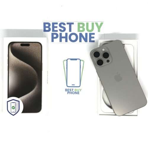 iPhone 15 Pro Max 256GB naturel /kras vrij /96% batt /garantie