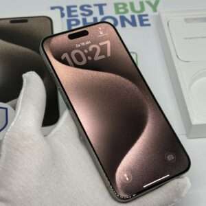 iPhone 15 Pro Max 256GB naturel /kras vrij /96% batt /garantie