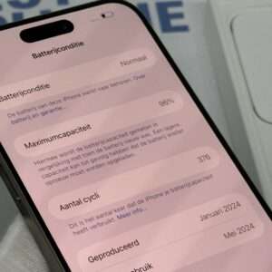 iPhone 15 Pro Max 256GB naturel /kras vrij /96% batt /garantie