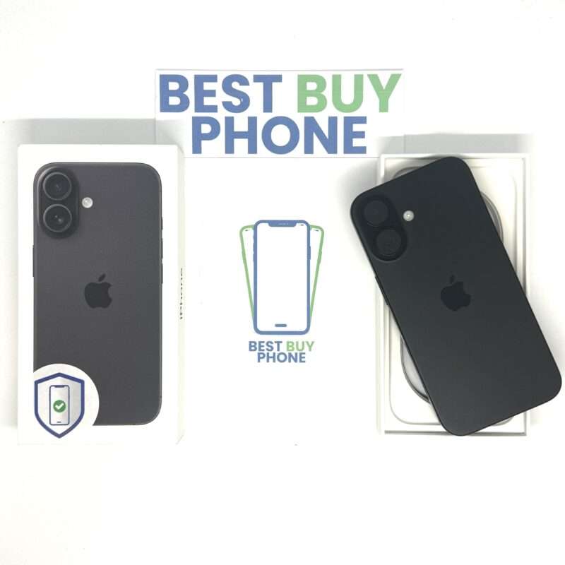 iPhone 16 128GB zwart /kras vrij glas /100% batt /garantie