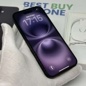 IMG_1675 iPhone 16 128GB zwart /kras vrij glas /100% batt /garantie