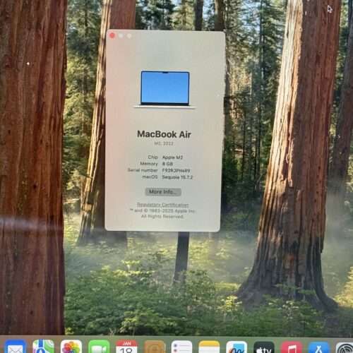 IMG_4748 MacBook Air M2 512GB zilver /krasvrij /100% batt /garantie