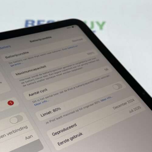 iPad Air 6e 11 inch M2 256GB paars /krasvrij /100% batt /garantie