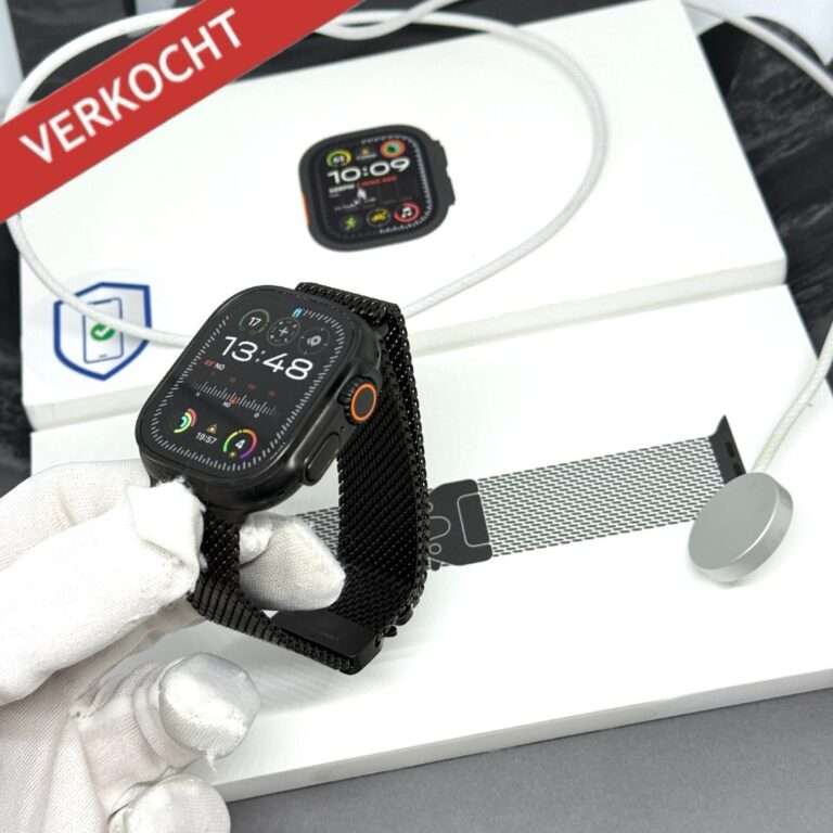 Apple Watch Ultra 2 zwart Milanese /krasvrij /100% batt /garantie