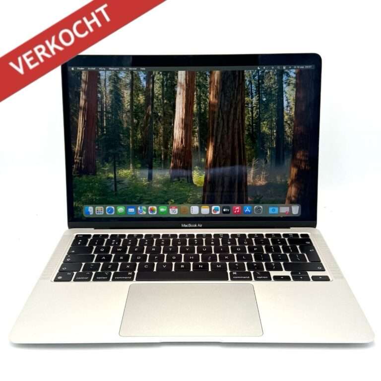MacBook Air M1 256GB zilver /krasvrij /91% batt /garantie