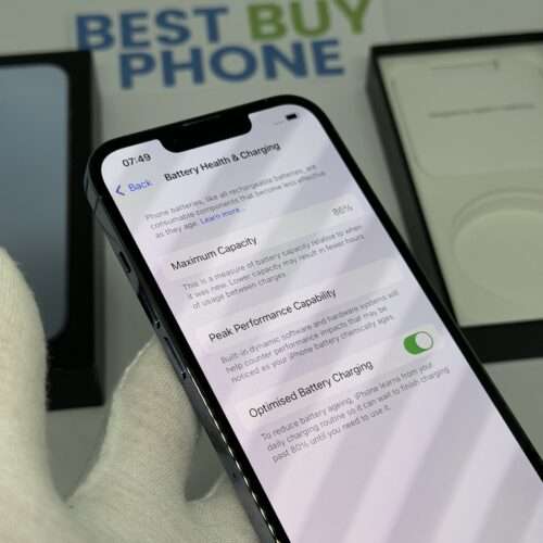 iPhone 13 Pro 128GB blauw /86% batt /krasvrij glas /garantie